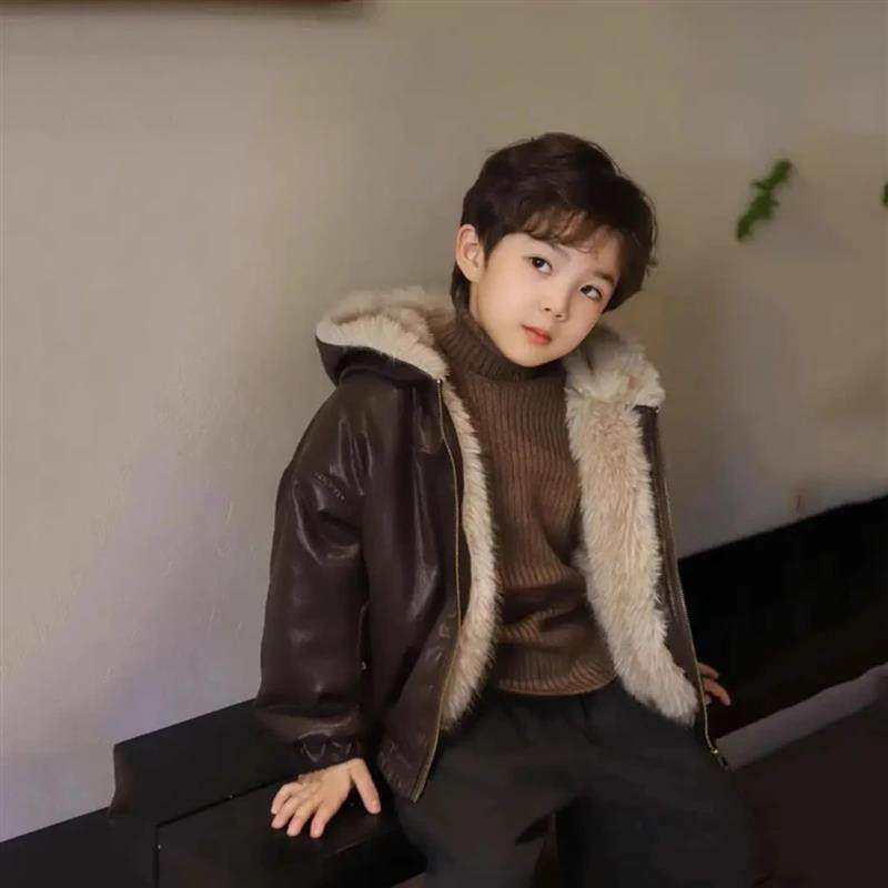 天华顺志男童加绒加厚皮衣外套儿童冬季洋气PU皮两面穿小少爷冬装,童装/婴儿装/亲子装,夹克/皮衣,淘宝优惠券,粉丝福利购,淘宝优惠卷