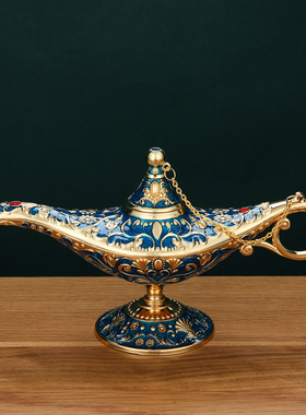 阿拉丁神灯家用复古东南亚工艺品轻奢创意书房许愿灯俄罗斯摆件