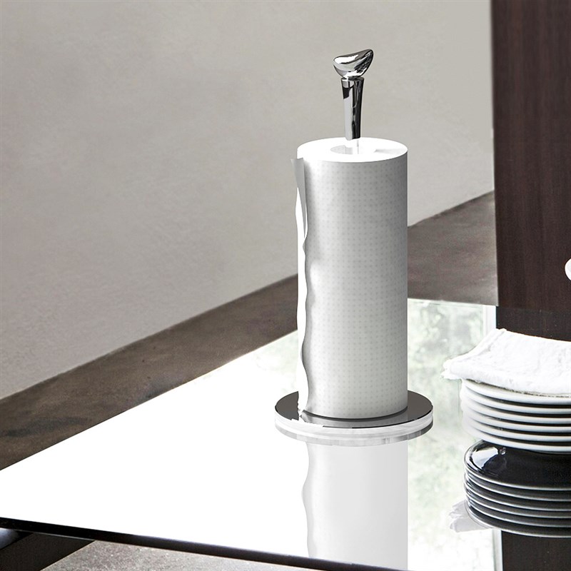 精品White Design 不锈钢纸巾架卷筒卫生纸架 厨房餐桌金属优雅设