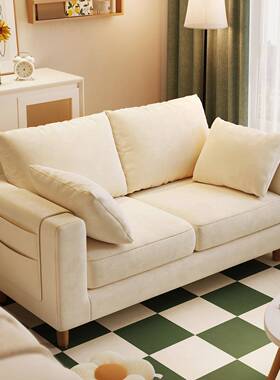 布艺沙发15886客厅公出房小户型网租红款简约卧室直双寓人三人位