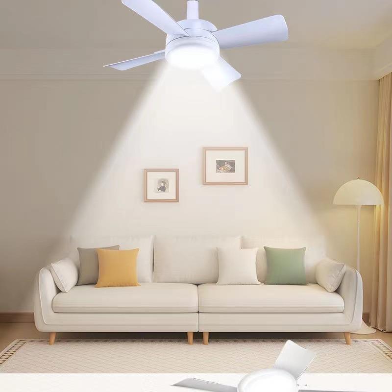 款亚马逊风扇新灯可卸扇叶拆家用灯简27约带遥控4叶可调光风扇灯