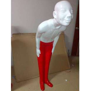 玻璃钢迎卡人物雕塑宾特酒店门口迎宾人饭店鞠躬雕塑人形DCP模摆