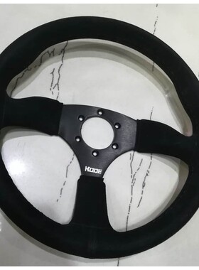 改装方盘加厚磨1砂小凹方BMB向盘4寸方向盘向架改装磨砂宽翻皮方