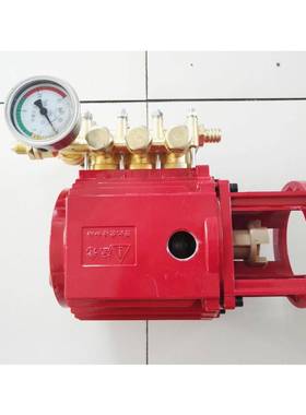 威猫380型洗车V机高压清洗机2头38020车泵铜泵头铝洗泵维修替换