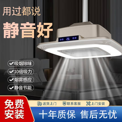 棋牌室麻将机吸烟灯空气净化器升降吊灯房桌专用除烟雾抽烟排烟灯