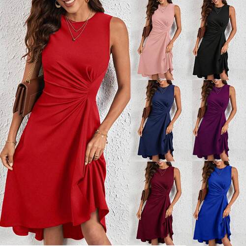 Women's Plain A Line Dress Minimalist Elegant Sleeveless