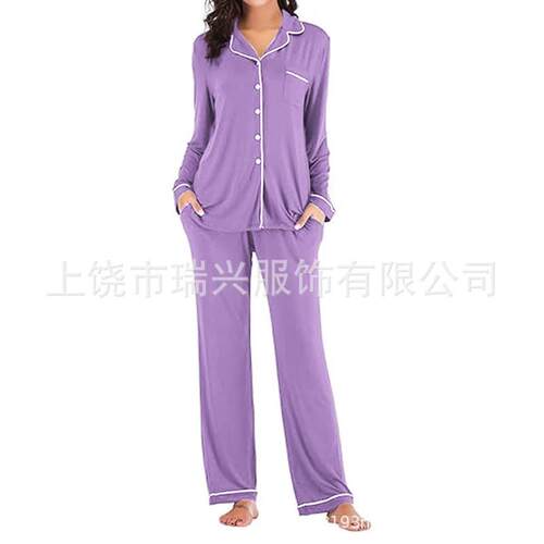 Women's Cozy Ribbed Notch Collar Long Sleeve Shirt and Pants