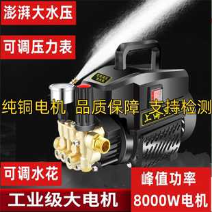 高压水泵增压水枪刷车清洗机 黑猫洗车机铜电机家用车载便携插电式