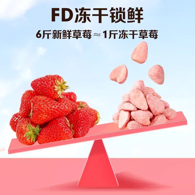 冻干草莓干草莓脆酸奶块