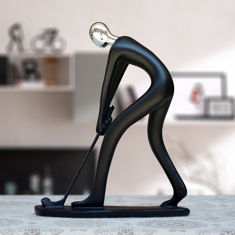 运动人物摆件现代简约家居装饰品创意自行车摆设书柜办公室工艺品