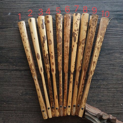 7寸18方天然梅鹿斑竹折扇 空白扇面苏工折扇精品老料竹扇手工扇子