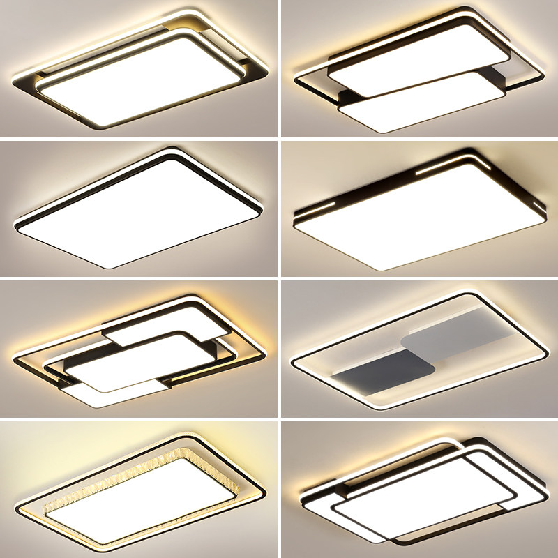 客厅灯简约现代大气2023年新款长方形卧室主灯灯具大全led吸顶灯