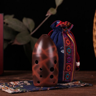 降E调宽音域 七星埙乐器 熏烧 高音3 10孔埙 十孔笔筒埙G