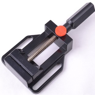 平口钳 钻床配套 迷你小台钳 台式 黑色 带快速释放按钮 桌老虎钳