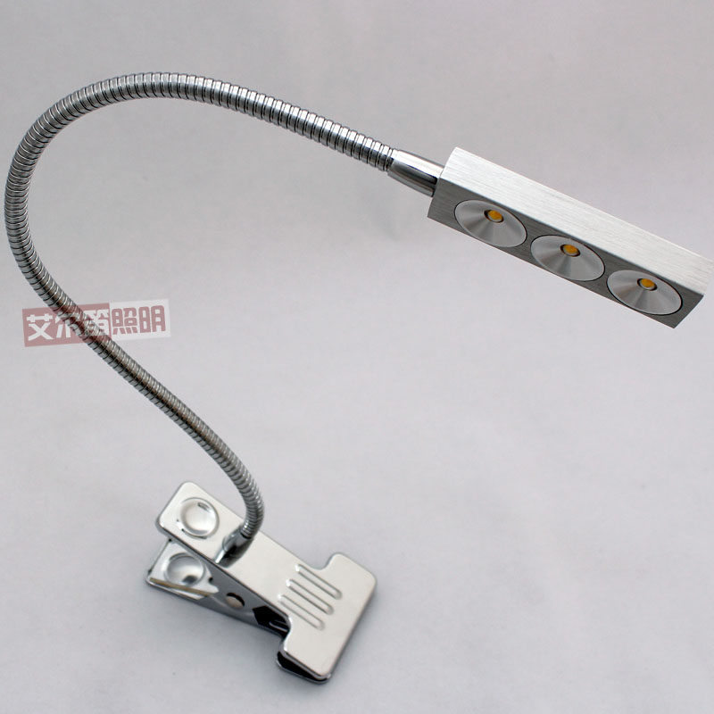 学生台灯护眼灯led射灯3W 台灯夹子灯工作学习灯 卧室阅读床头灯