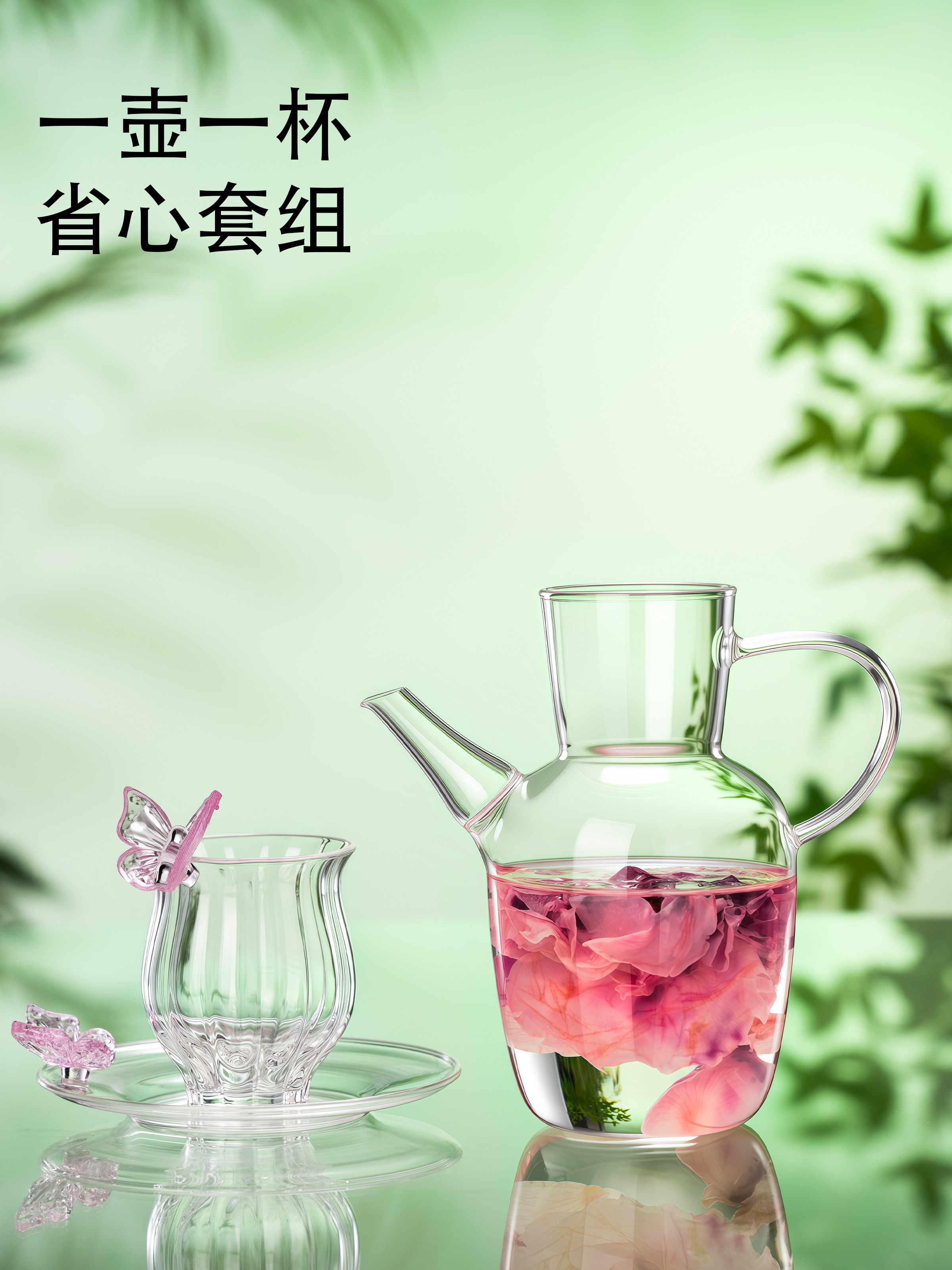 高硼硅玻璃彷宋水经注泡茶壶大容量耐热玫瑰花茶绿茶冷萃中式执壶图片