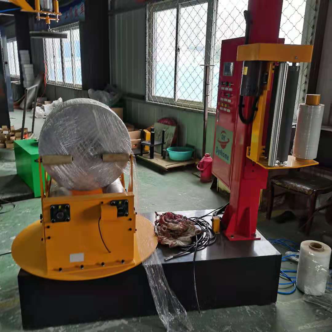 NP600-800型无纺布包装机 水平型材拉伸膜缠绕机 圆盘机