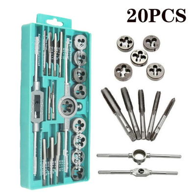 Metric Hand Tap and Die Set M3-M12 Screw Thread Plugs Straig
