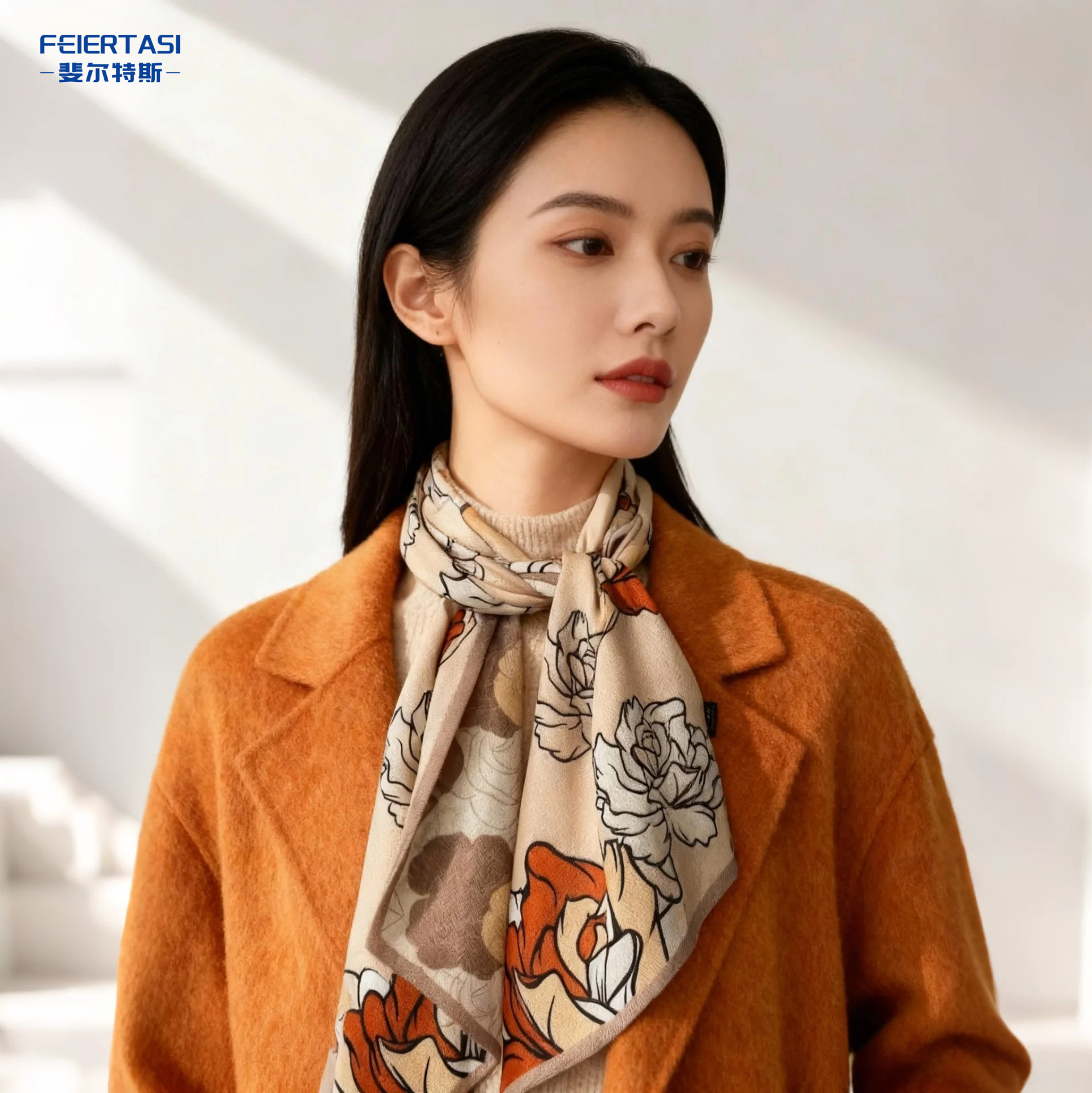 2026秋冬新款人字纹丝巾女士气质双面双色百搭高级感花卉时尚披肩,服饰配件/皮带/帽子/围巾,围巾/丝巾/披肩,淘宝优惠券,粉丝福利购,淘宝优惠卷