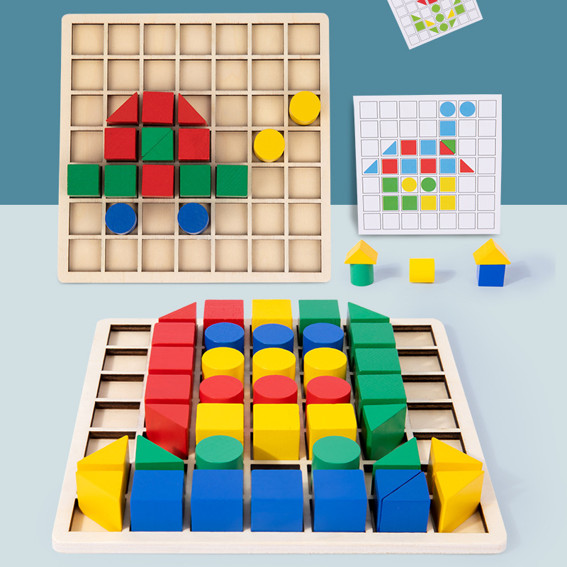 百变3d几何构建积木儿童创意3D
