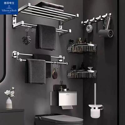 收纳免打孔浴室置物架304不锈钢