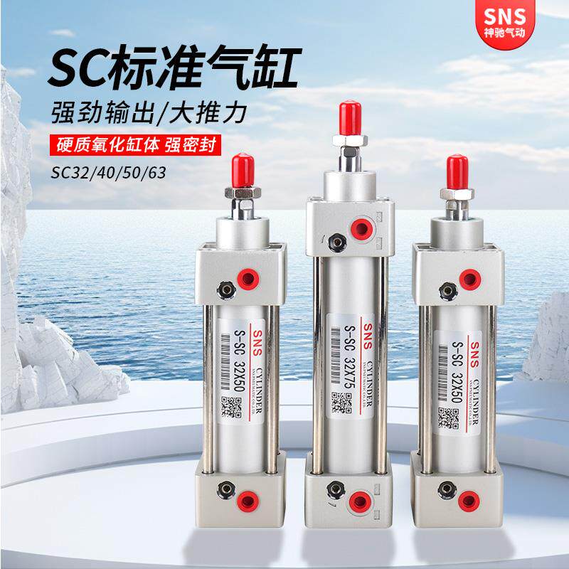 SNS神驰SC标准气缸全缸径小型气动大推力气动缸大全小气缸SC100