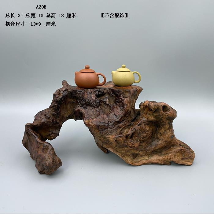 天然根艺根雕风化枯木树根财神花瓶底座盆景茶室摆件空间摆设A2