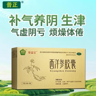 西洋参胶囊补气养阴生津气虚气短口干口渴口臭气阴亏虚失眠养生