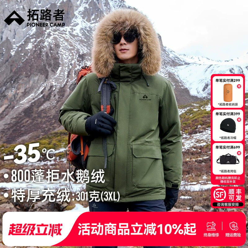 拓路者雪熊鹅绒服800蓬派克