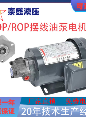 TOP-12A/13A摆线油泵电机ROP-11A齿轮油泵380V机床车床润滑220V