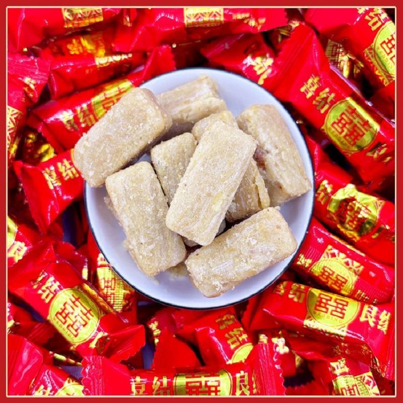 双喜喜字喜酥糖花生糖红色喜糖