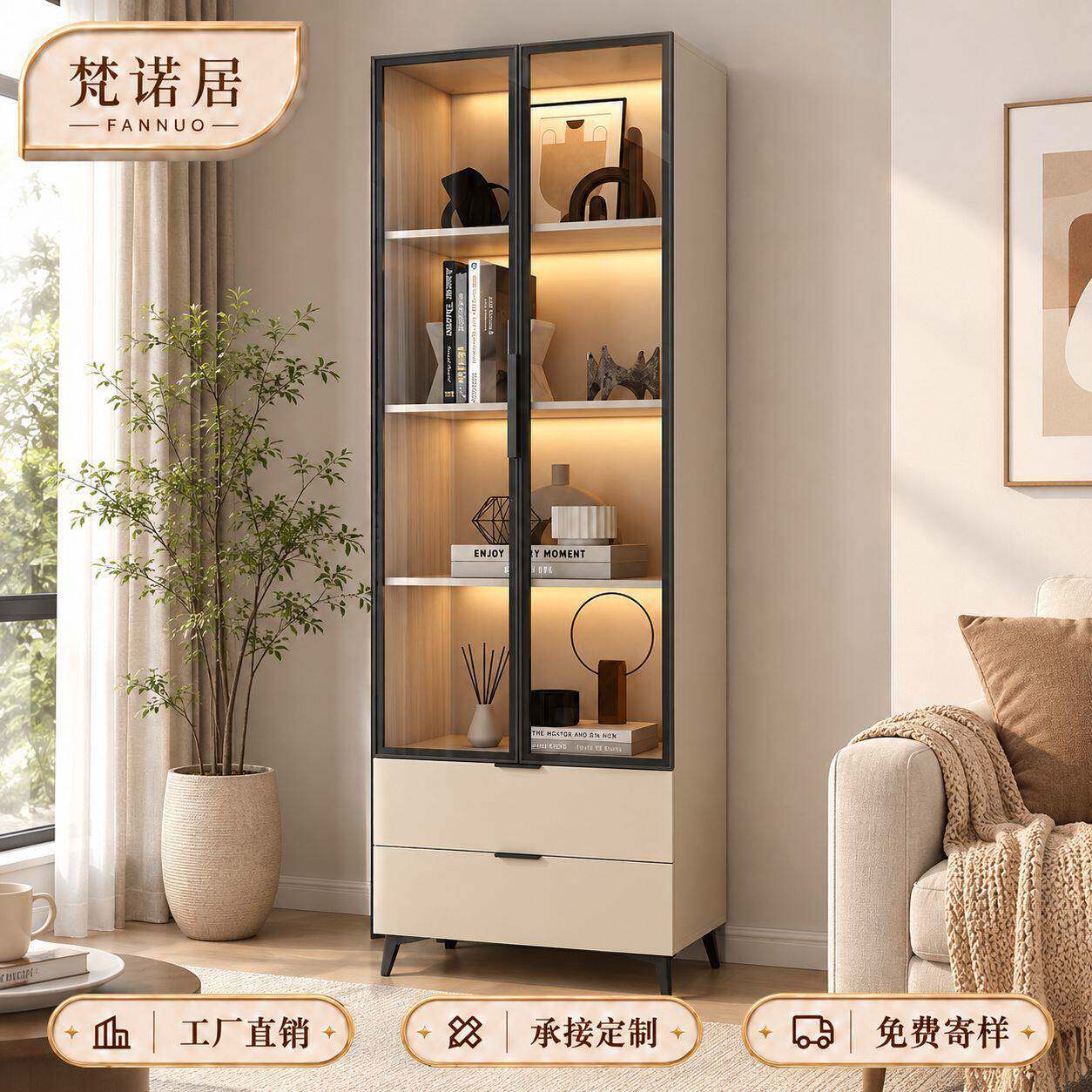 小户型转角酒柜展示柜角柜电视机旁边客厅落地边柜储物收纳置物柜