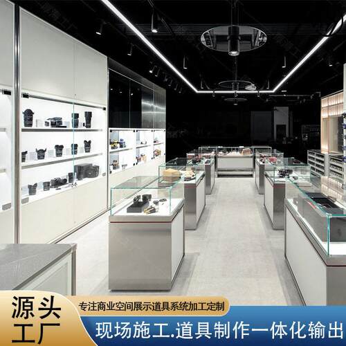 定制店铺产品中岛展示柜带灯精品玻璃展示柜数码产品柜相机展示柜