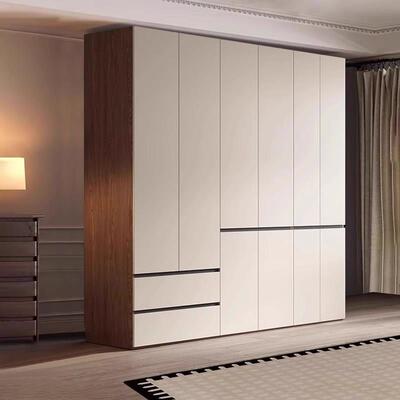 定制ENF级一门到顶大衣柜家用卧室实木免拉手小户型衣橱2025新款