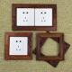 实木开关贴保护套缅甸花梨木墙贴插座电灯开关装 饰贴现代简约客厅