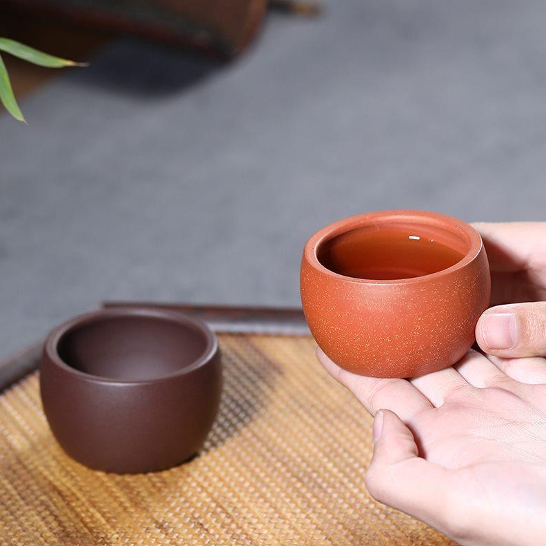 尊壶宜兴紫砂品茗杯小茶杯主人杯茶碗单个装陶瓷茶盅功夫茶具套装
