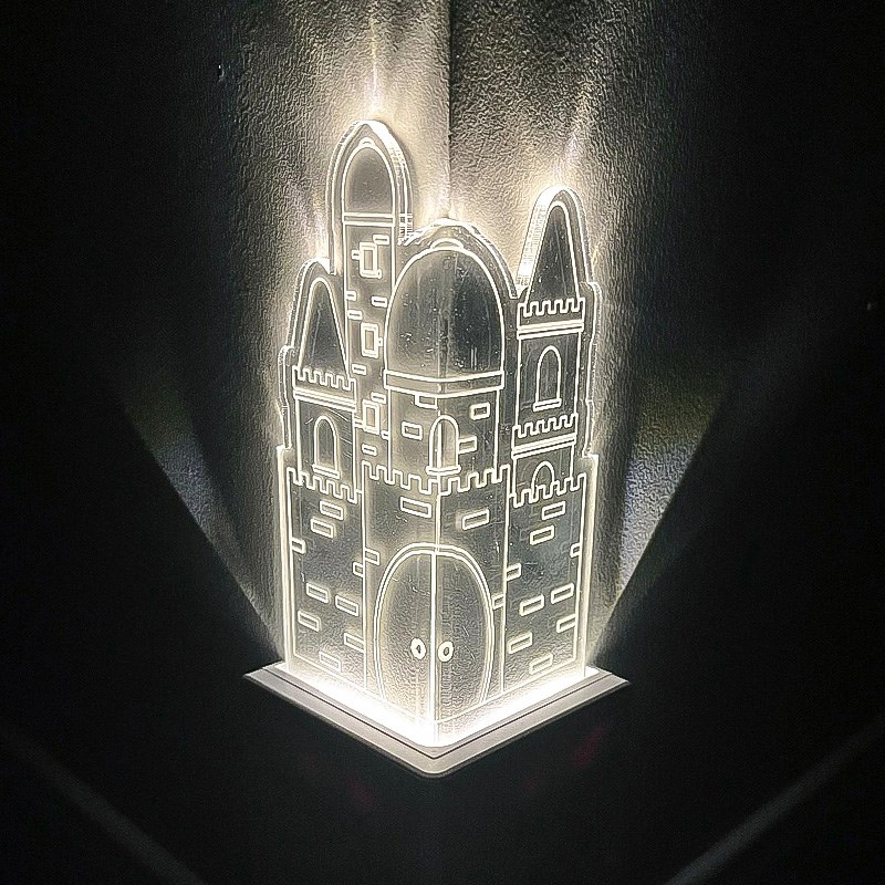 夜晚智能感应小夜灯高颜值护墙角保护条装饰客厅转角墙边防碰撞