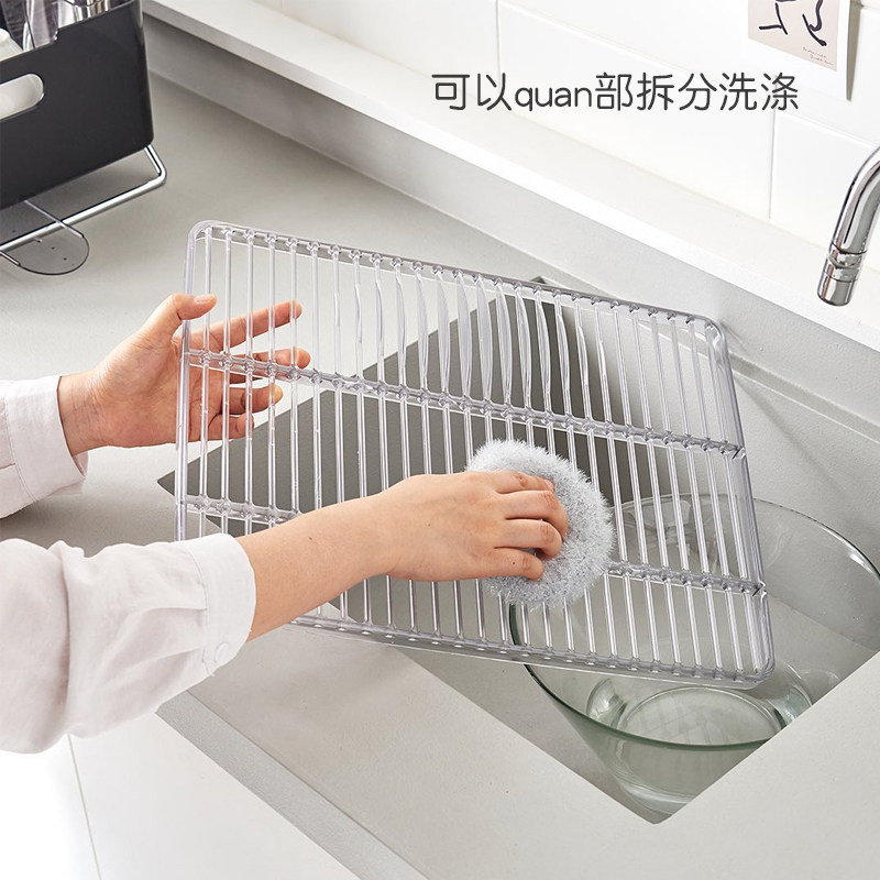 韩国洗碗池水槽沥水架洗菜盆沥水篮厨房塑料长方形多功能置物架