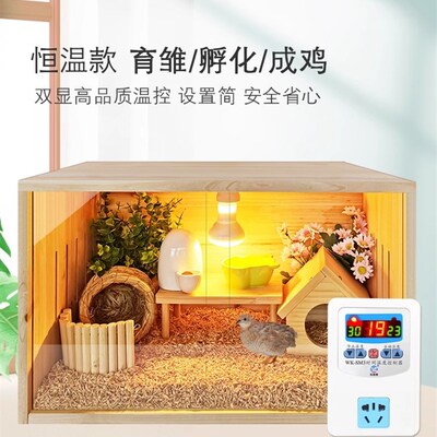 芦丁鸡宠物饲养箱拉门全套笼子育雏家用专用全景卢丁鸡养箱恒温