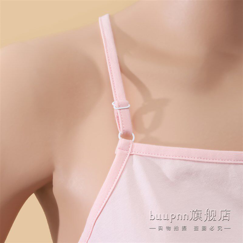 抹胸防走光内搭女无胸垫一片式吊带遮胸交叉美背胸巾薄款棉