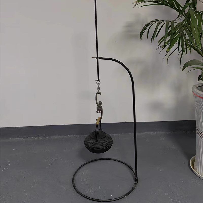 铁壶挂钩架子可调节落地铁艺烧水壶吊架茶壶架自在鹿角钩围炉茶桌