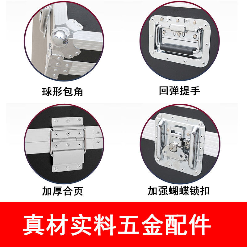 定做工具箱拉杆式铝合金工具箱带轮仪器箱木工航空箱铝合金箱定制