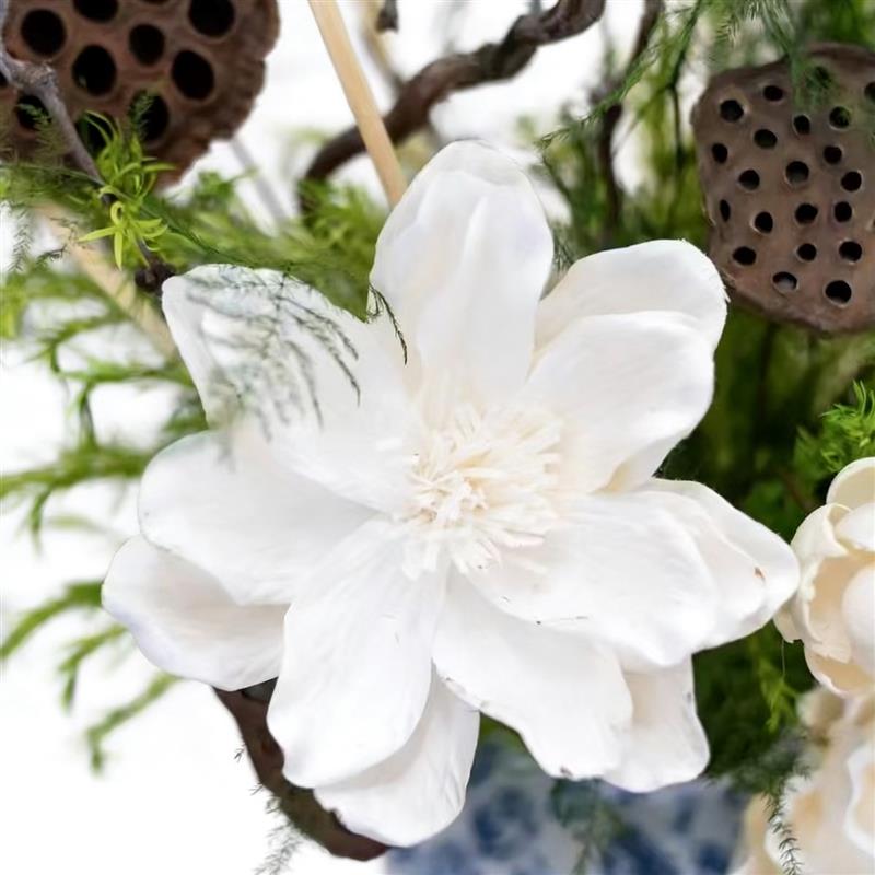 A级永生花花束通草花莲蓬真干花高级感客厅边几玄关餐桌装饰摆件