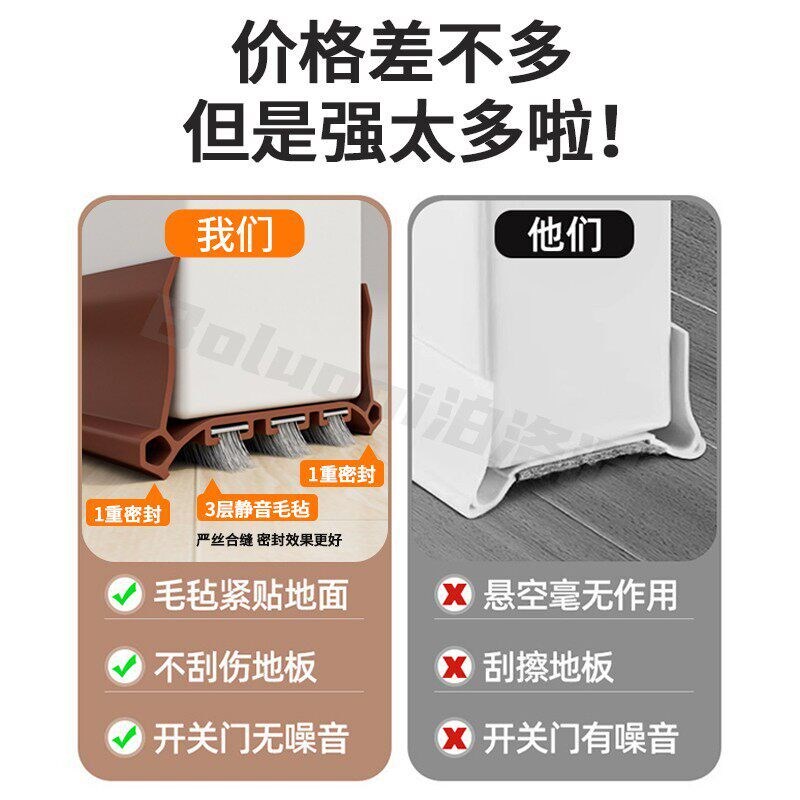 门缝门底密封条门下挡板防风挡风条防蟑螂隔音门贴卧室房门遮光条
