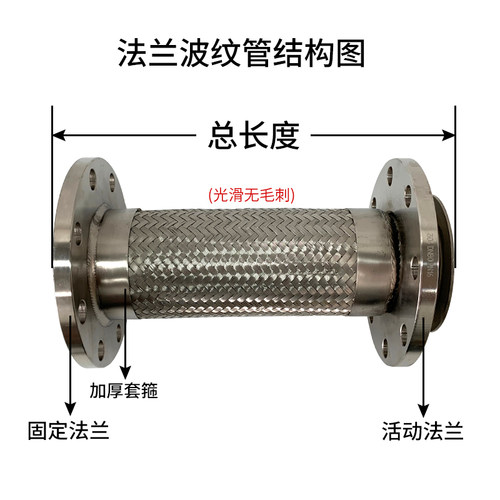 软连接/金属软管/法兰式不锈钢波纹管DN50 65 80 100 125 150 200