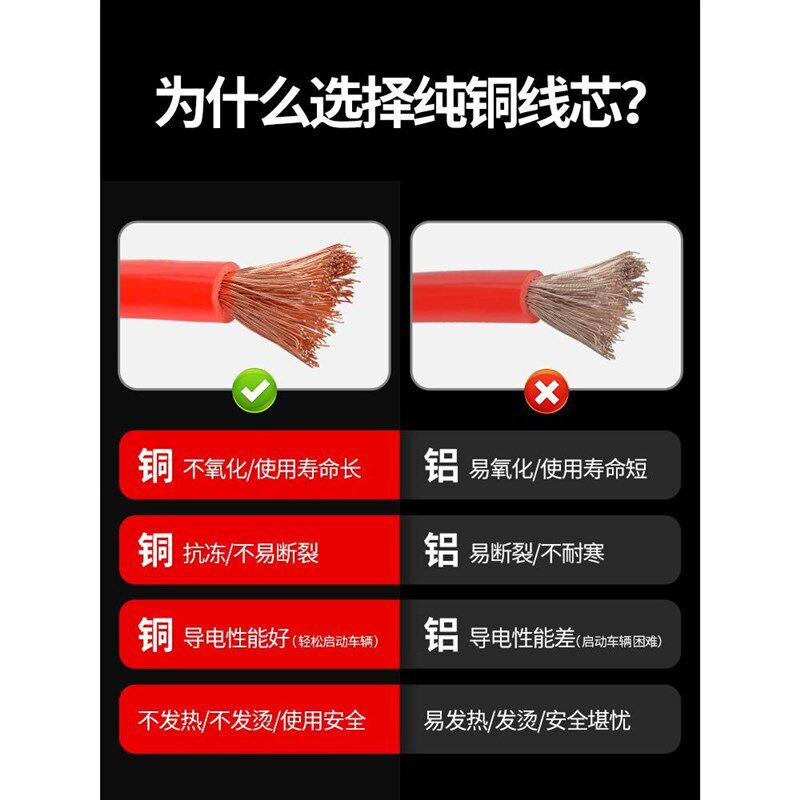 急救汽车纯铜线 线搭火线 线 纯铜搭电线 线 纯铜夹子 塔铁线 线