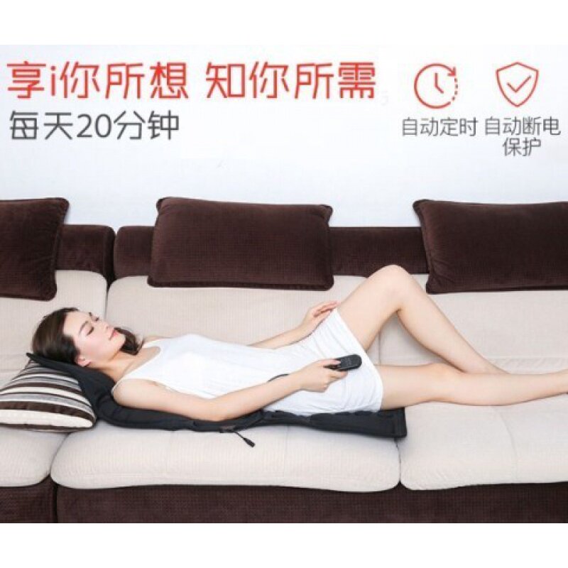 。车载腰部颈部汽车按摩枕头器车家两用 按摩靠垫颈椎电动全身多