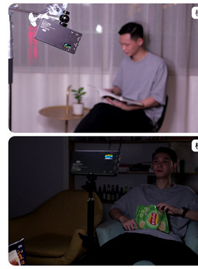 斯丹德补光灯x2049全彩rgb摄影灯led桌面平板灯彩色可调节视频拍