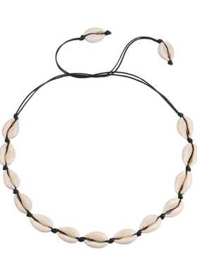 欧美跨境时尚贝壳全手工穿线项链厂家直供 可调节贝壳锁骨项链