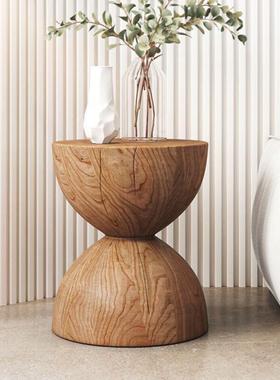 自原木墩子圆摆件树墩矮然凳树桩酒店子床头柜家用椅异91496形形